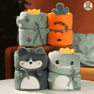 Bộ Chăn Mền Nỉ Ôm Ấm Áp SweetBear
